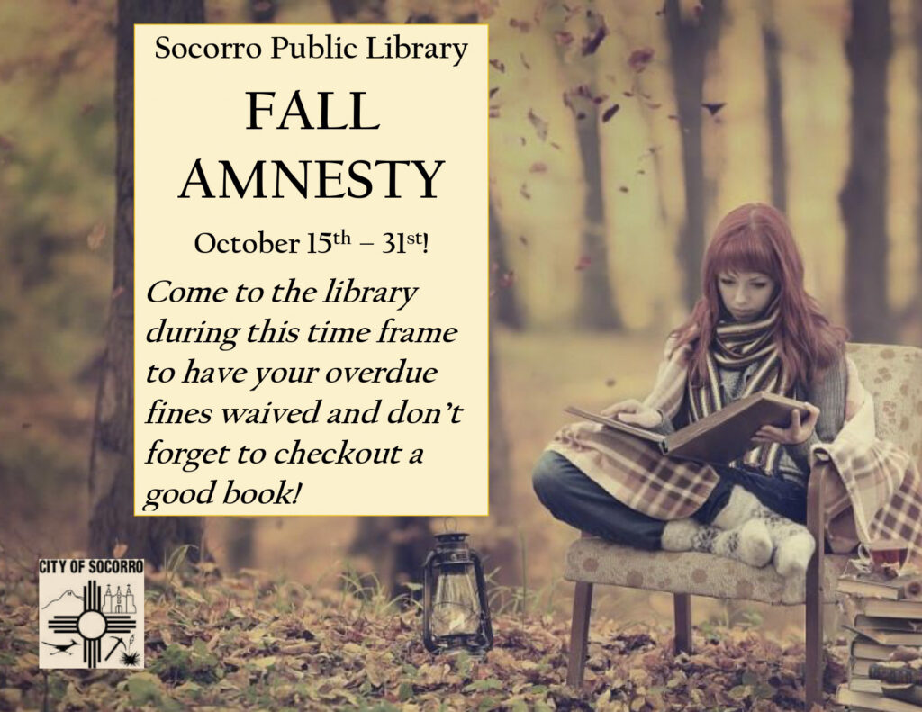 Fall Amnesty at Socorro Public Library